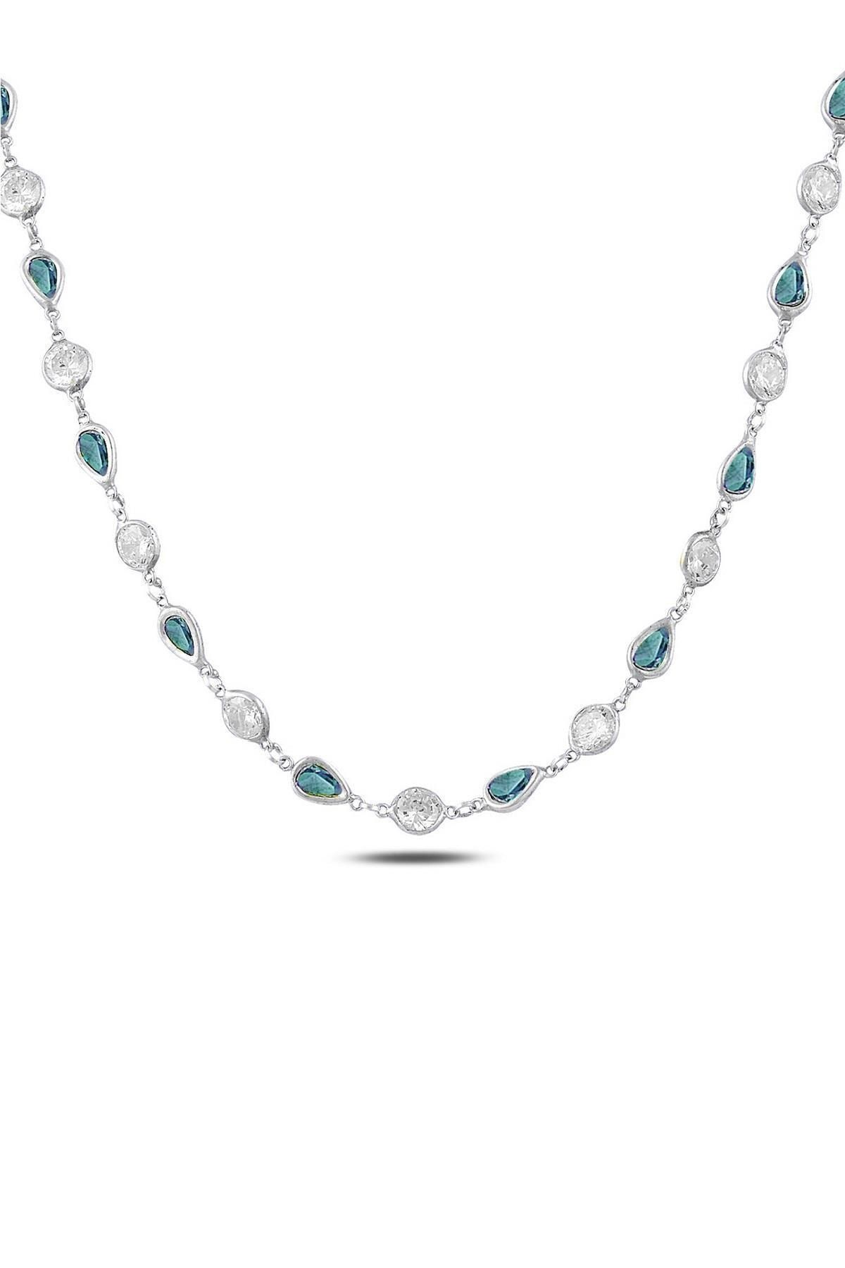 Renklerin Dansı Seri Kolye (turkuaz - Beyaz)