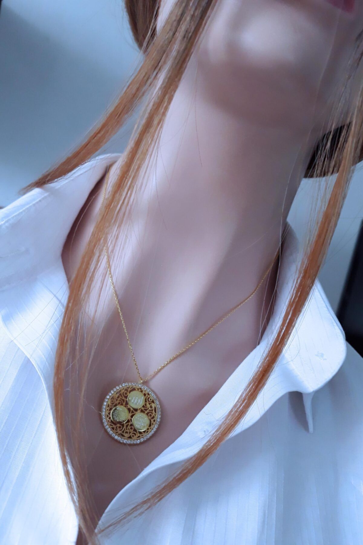 Üçlü Dua Kolye (14k Altın K.)