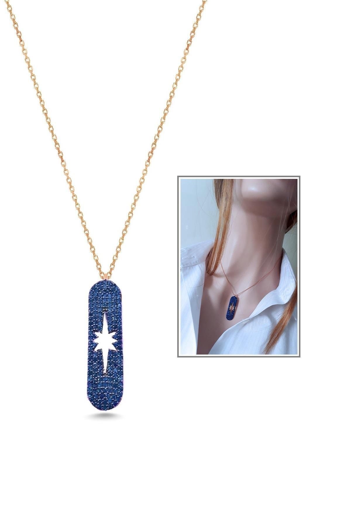 Yıldız Motifli Tarz Kolye - Lapis