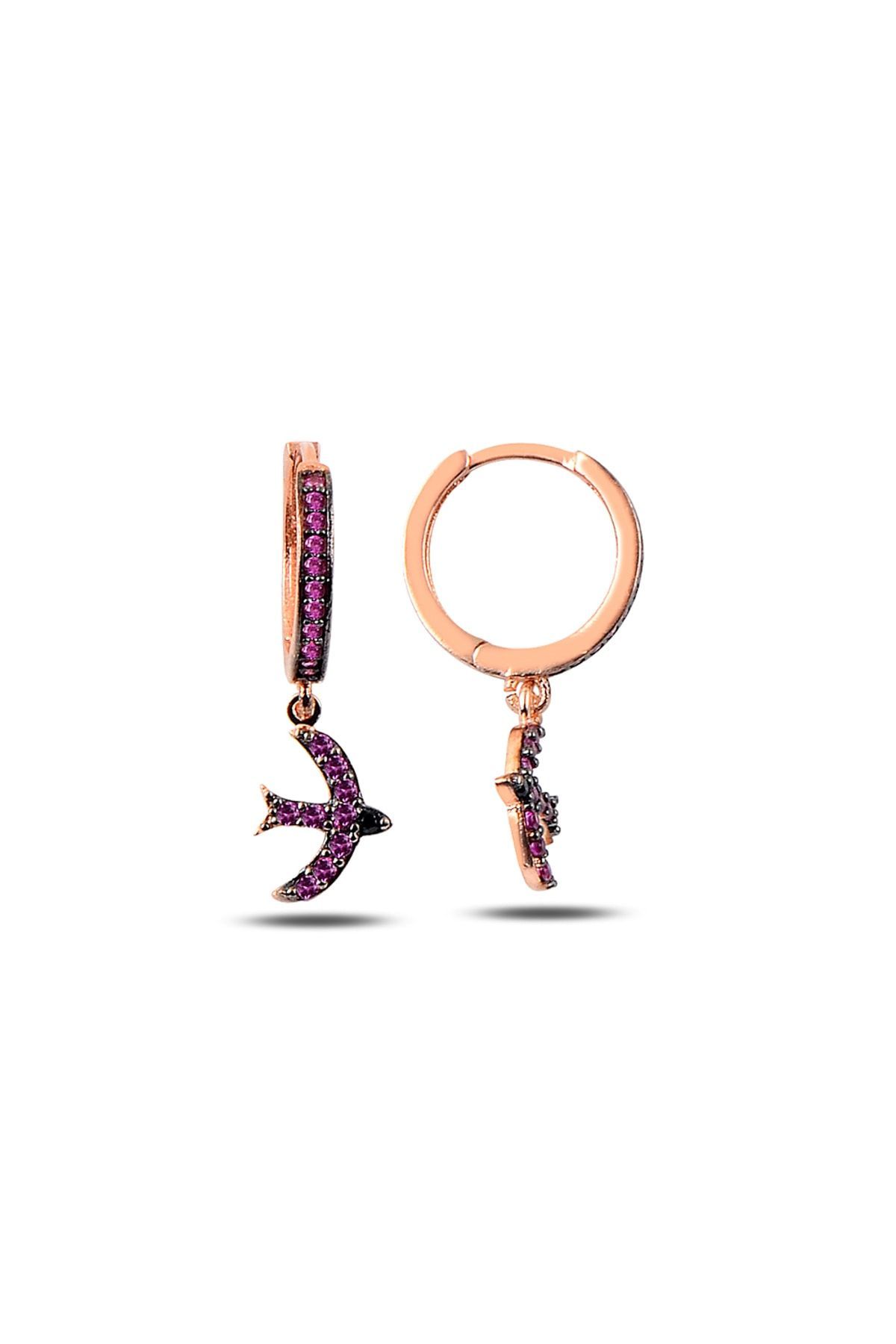 Kadın Pembe Sallantılı Kırlangıçlar Küpe RMS20056
