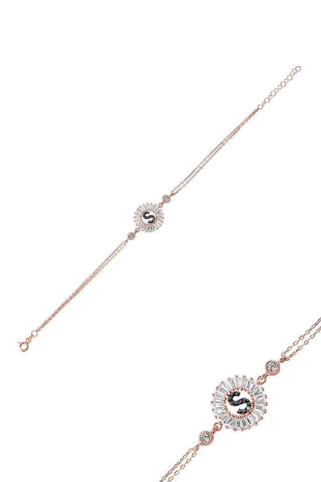 Öze Dönüş – Ş Harfi Gümüş Bileklik | Rose Gold Kaplamalı