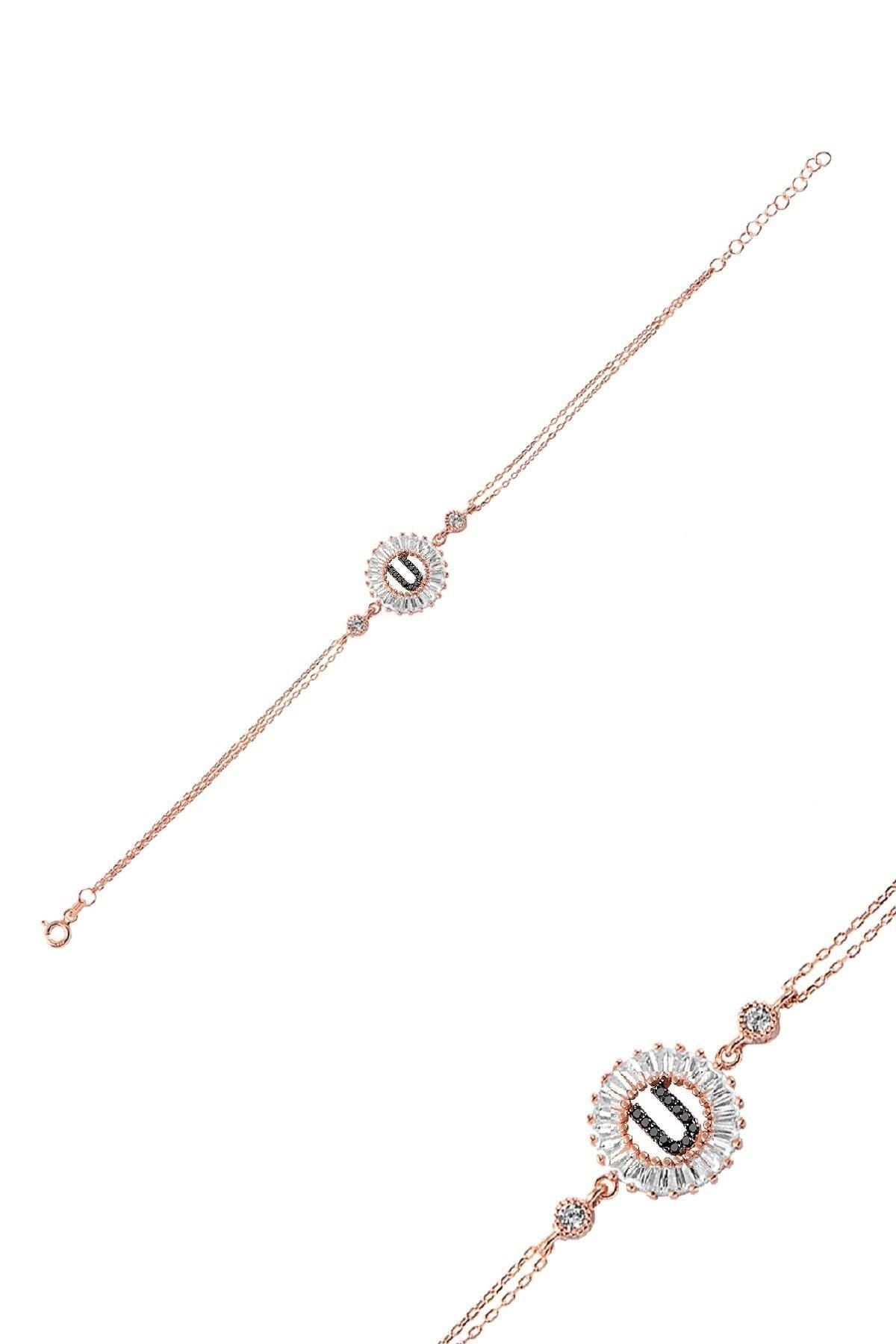Öze Dönüş – U Harfi Gümüş Bileklik | Rose Gold Kaplamalı