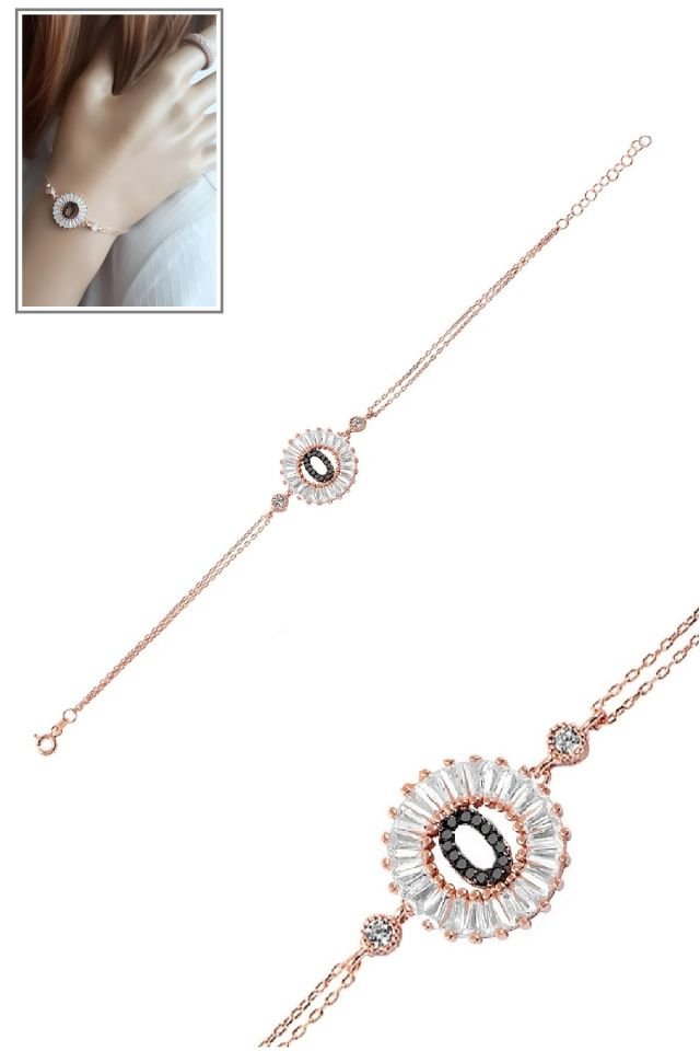 Öze Dönüş – O Harfi Gümüş Bileklik | Rose Gold Kaplamalı