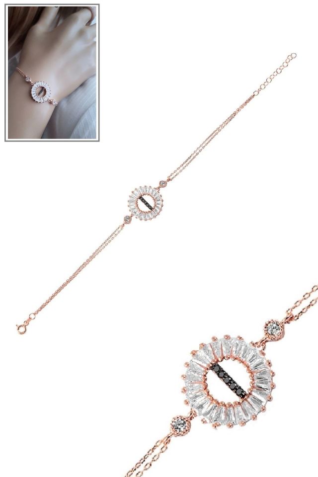 Öze Dönüş – I Harfi Gümüş Bileklik | Rose Gold Kaplamalı