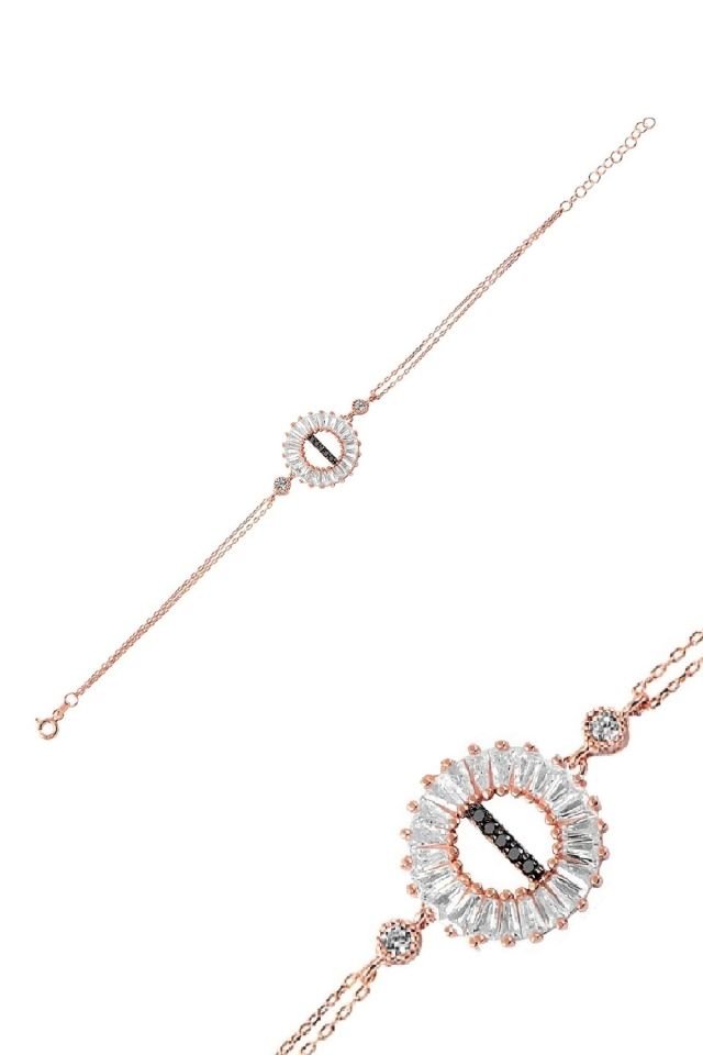 Öze Dönüş – I Harfi Gümüş Bileklik | Rose Gold Kaplamalı