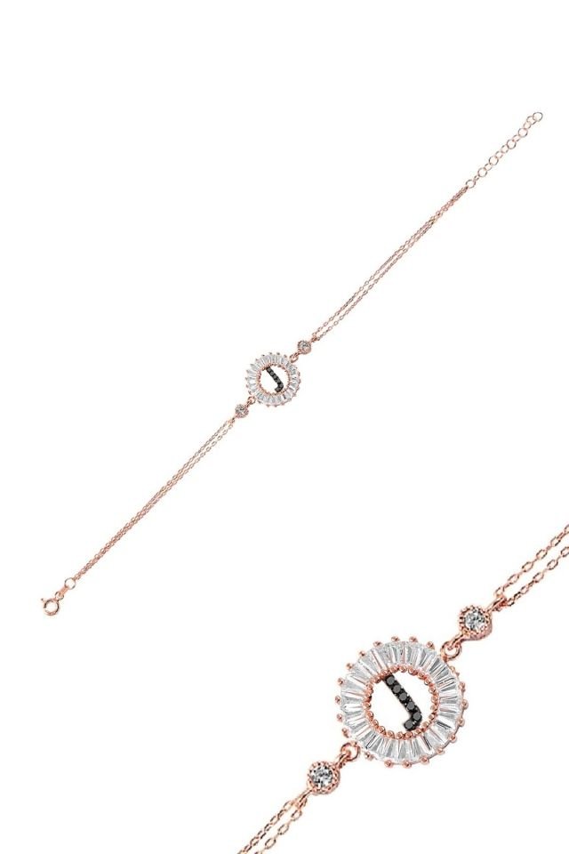 Öze Dönüş – J Harfi Gümüş Bileklik | Rose Gold Kaplamalı