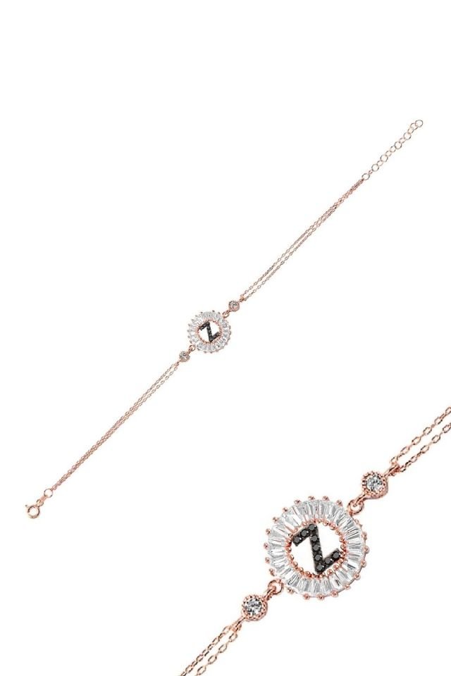 Öze Dönüş – Z Harfi Gümüş Bileklik | Rose Gold Kaplamalı