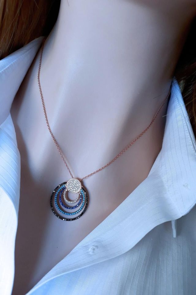 Kadın Pembe Halka Kolye