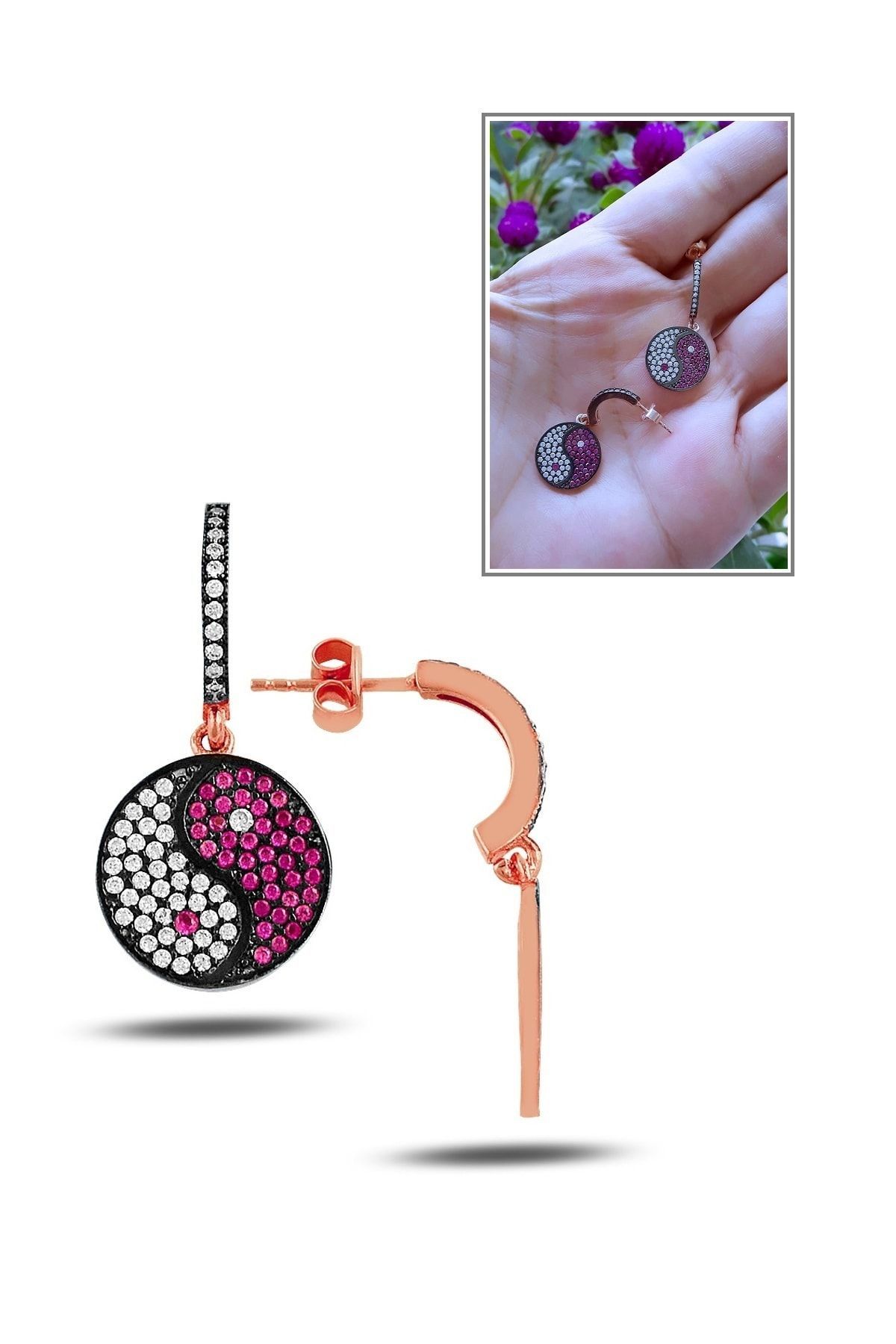 Kadın Pembe Fuşya Karma Küpe RMS20144