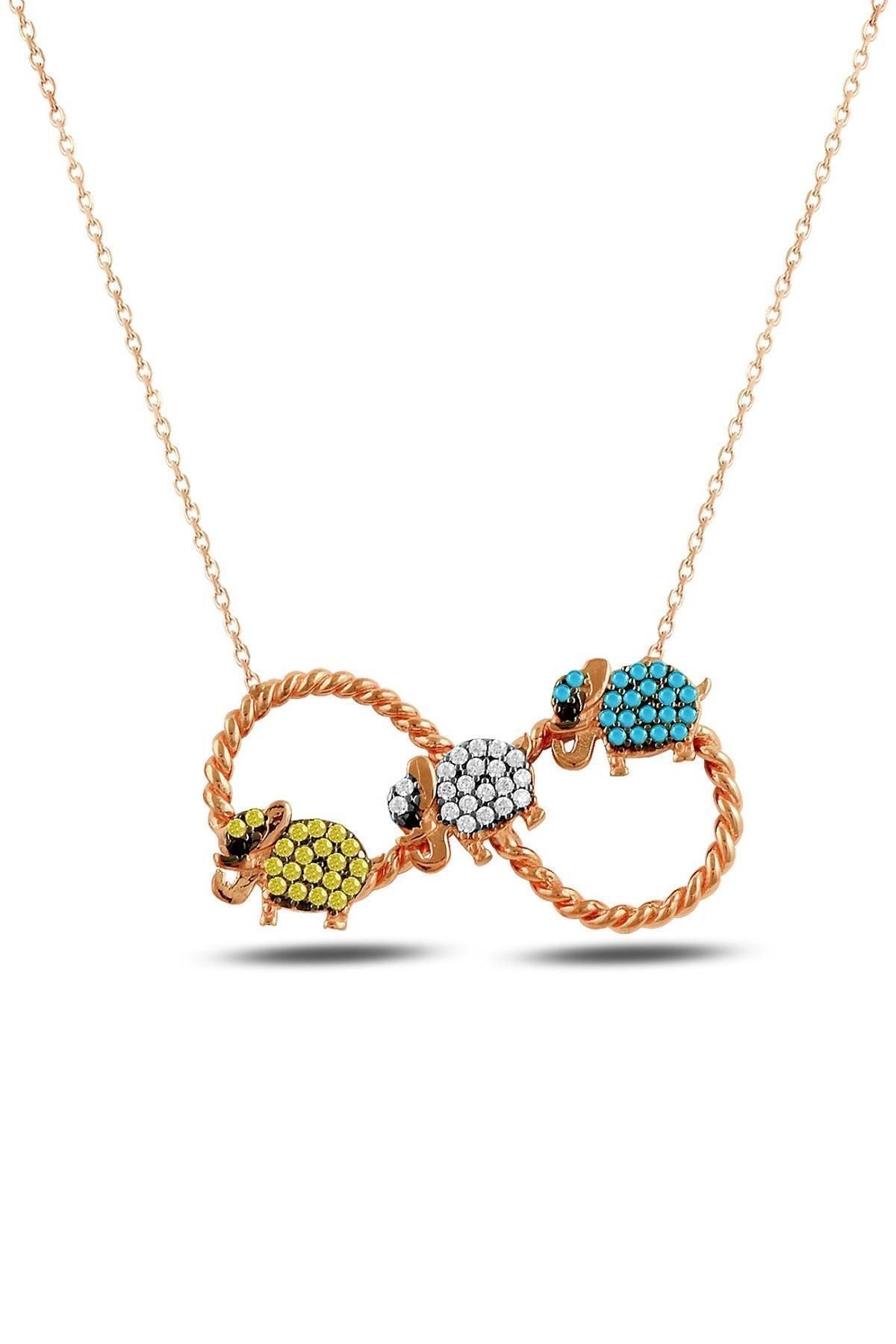 Kadın Rose Filler Sonsuzluk Kolye