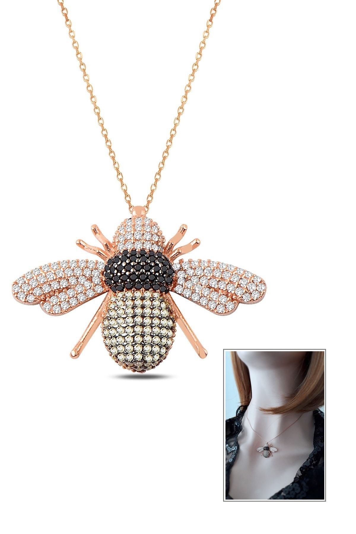 Kadın Rose Arı Kolye