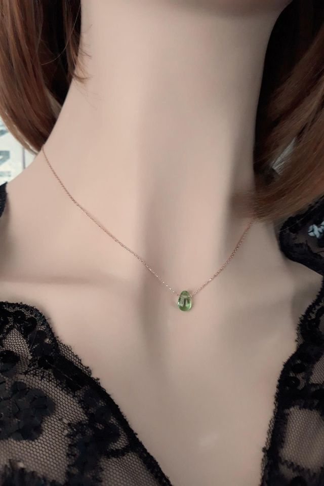 Kadın Rose Mint Su Damlası Kolye