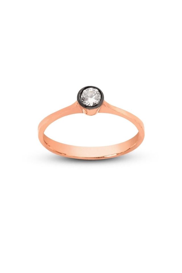 Rodajlı Tektaş Yüzük (0,4 Cm)