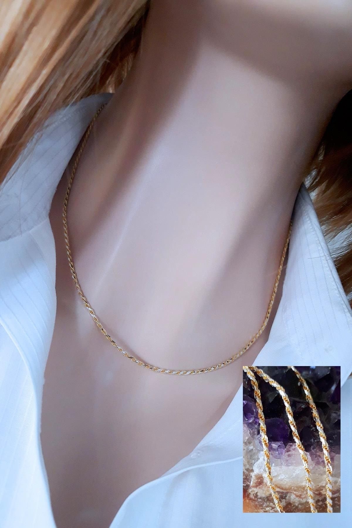 Italyan Burgu Zincir _14k Altın Kpl.-45cm
