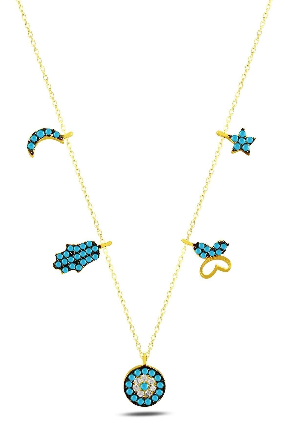 Kadın Firuze Şans Kolye