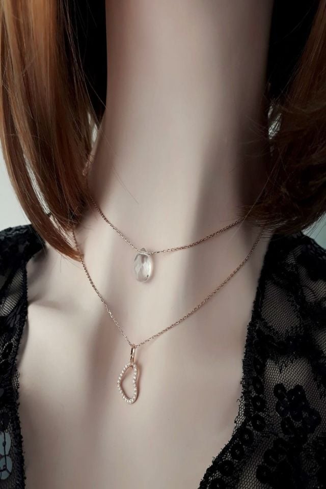 Bağlı Kalbim Kolye (rose)