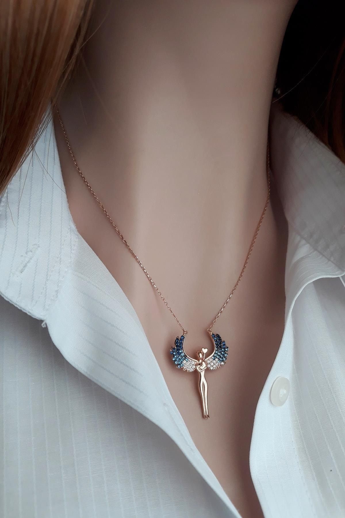 Kadın Rose Sevgi Meleği Kolye