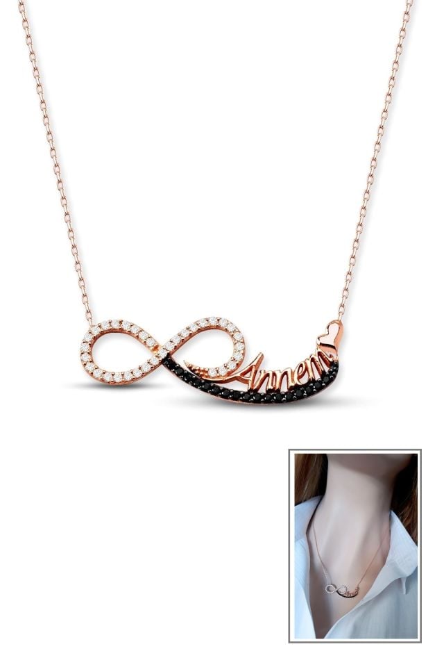 Kadın Rose Sonsuza Dek Anne Sevgisi Kolye