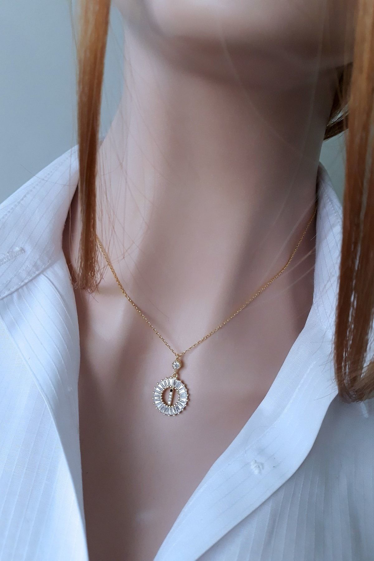 Öze Dönüş I Harfi Kolye _14k Altın Kapama