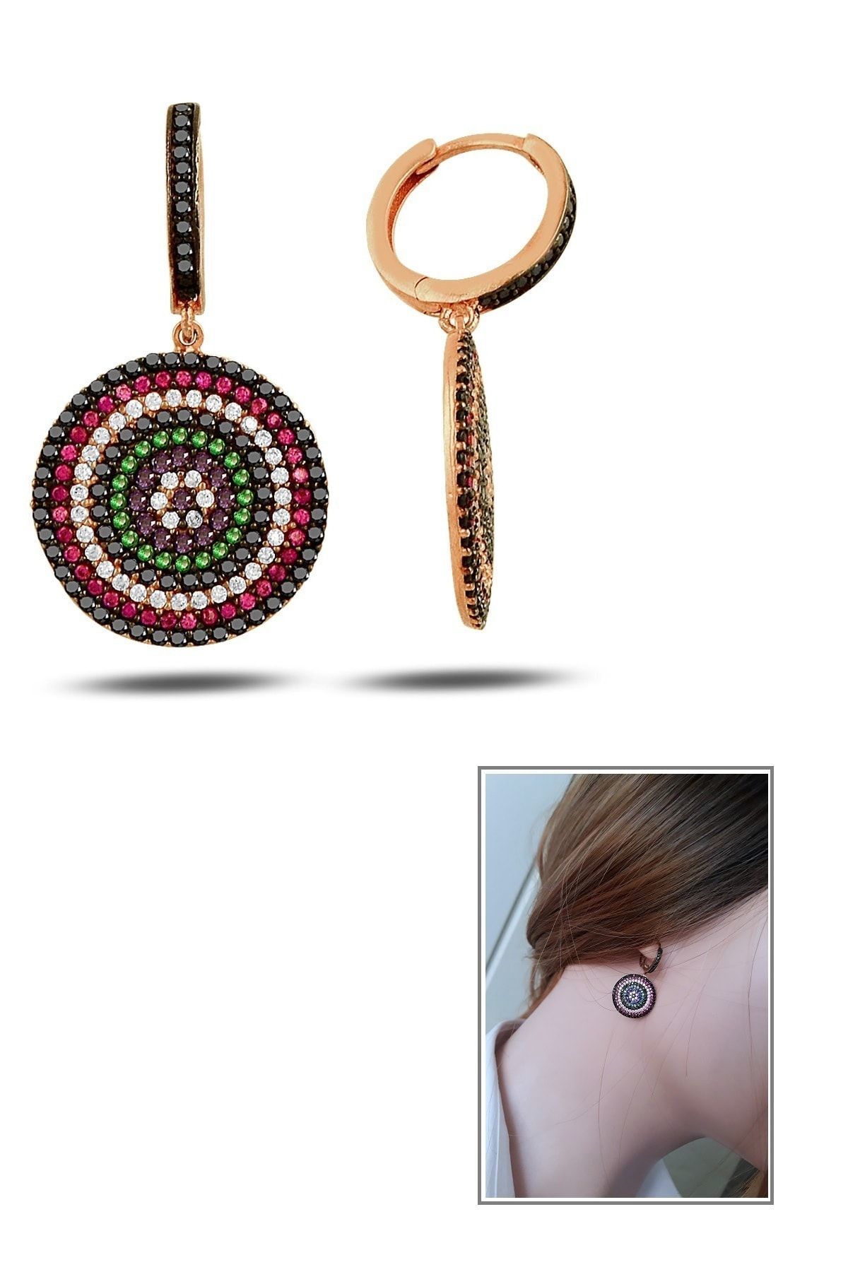 Kadın Mix Sallantılı Nazar Küpe RMS20101